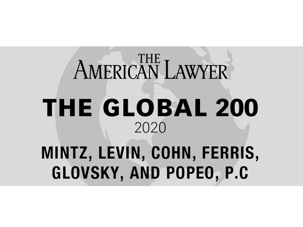 American Lawyer Global Top 200 2020 Mintz
